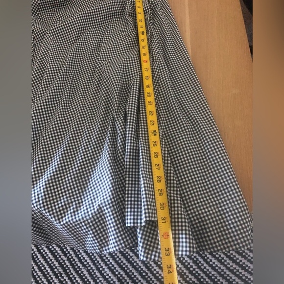 Emily Mihal|Gingham button down maxi wrap skirt, cotton in black & white•••Large - Picture 9 of 12